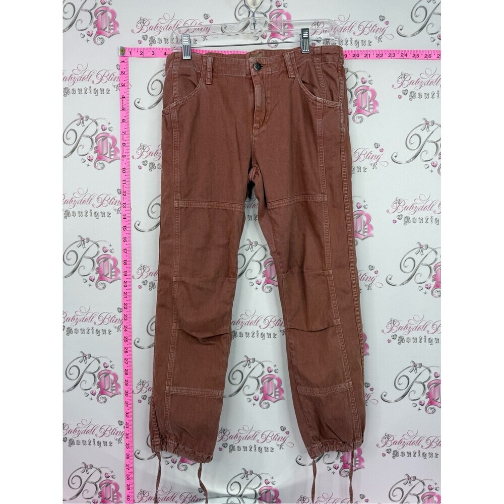 Citizens Of Humanity pants orange Brown Drawstring Hem Utility Joggers overdye